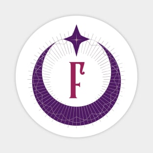 F - Moon Monogram Magnet